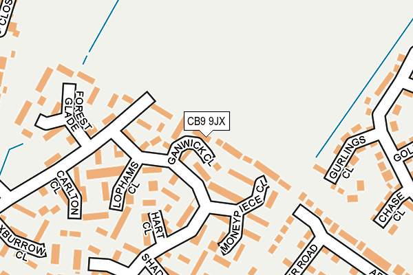 CB9 9JX map - OS OpenMap – Local (Ordnance Survey)