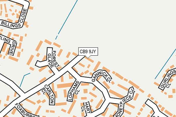 CB9 9JY map - OS OpenMap – Local (Ordnance Survey)