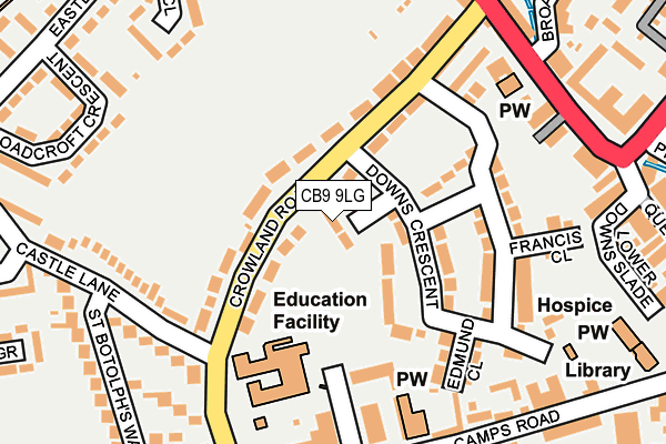 CB9 9LG map - OS OpenMap – Local (Ordnance Survey)