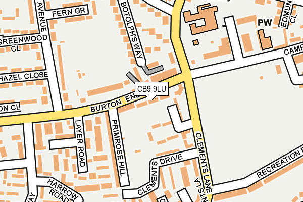 CB9 9LU map - OS OpenMap – Local (Ordnance Survey)