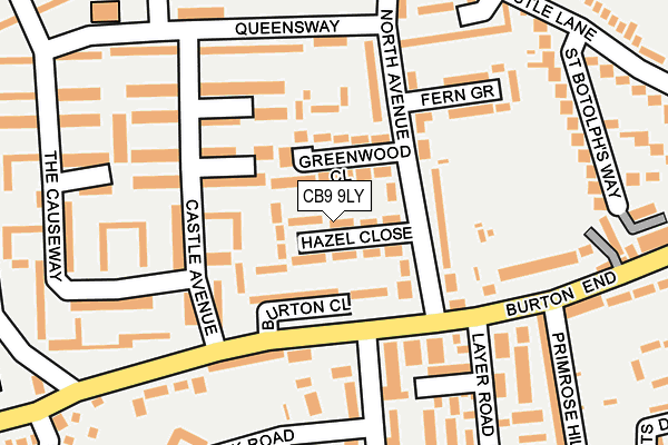 CB9 9LY map - OS OpenMap – Local (Ordnance Survey)