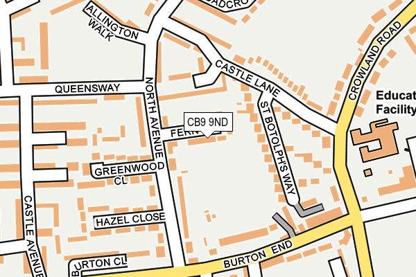 CB9 9ND map - OS OpenMap – Local (Ordnance Survey)