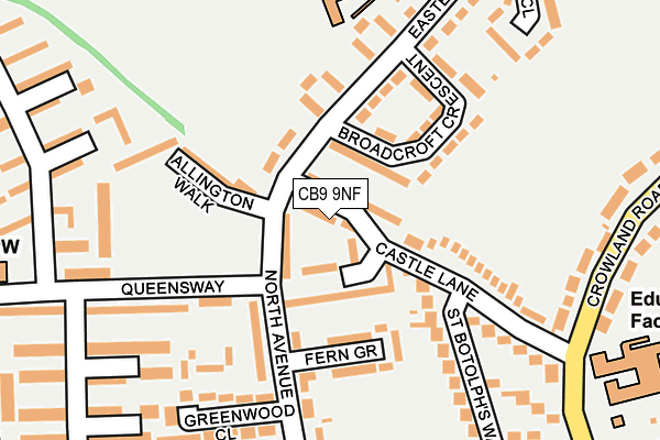 CB9 9NF map - OS OpenMap – Local (Ordnance Survey)