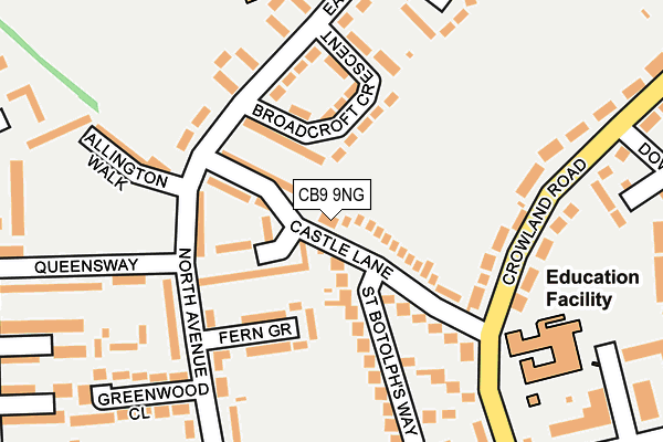 CB9 9NG map - OS OpenMap – Local (Ordnance Survey)
