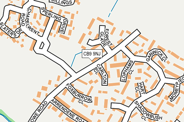 CB9 9NJ map - OS OpenMap – Local (Ordnance Survey)