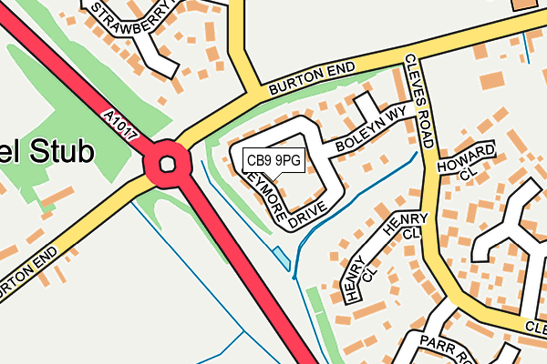 CB9 9PG map - OS OpenMap – Local (Ordnance Survey)