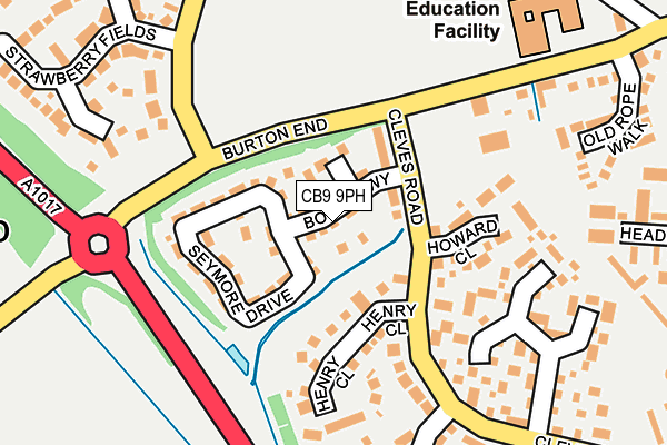 CB9 9PH map - OS OpenMap – Local (Ordnance Survey)