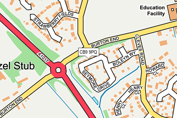 CB9 9PQ map - OS OpenMap – Local (Ordnance Survey)