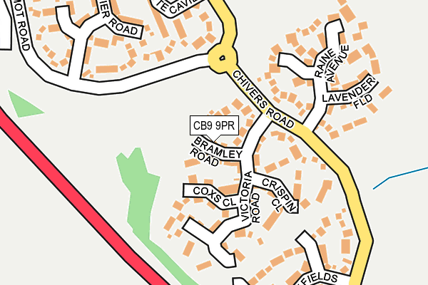 CB9 9PR map - OS OpenMap – Local (Ordnance Survey)