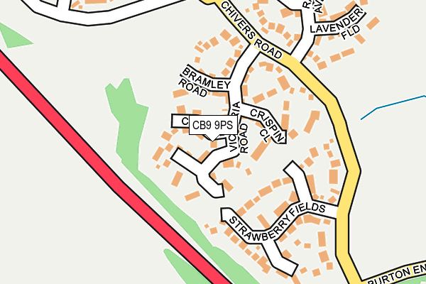 CB9 9PS map - OS OpenMap – Local (Ordnance Survey)
