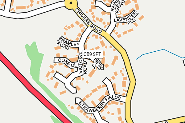 CB9 9PT map - OS OpenMap – Local (Ordnance Survey)