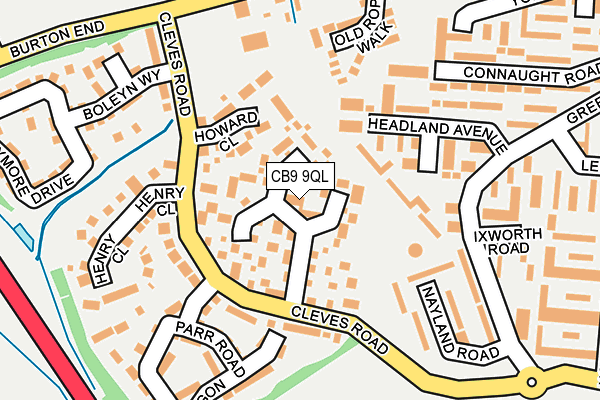 CB9 9QL map - OS OpenMap – Local (Ordnance Survey)