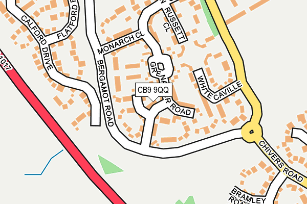 CB9 9QQ map - OS OpenMap – Local (Ordnance Survey)