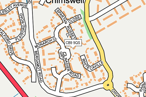 CB9 9QS map - OS OpenMap – Local (Ordnance Survey)