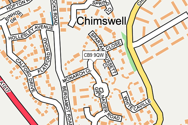 CB9 9QW map - OS OpenMap – Local (Ordnance Survey)