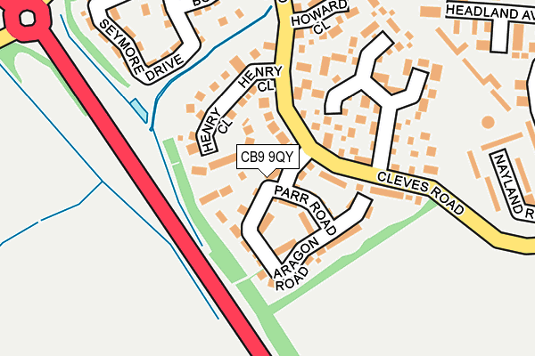 CB9 9QY map - OS OpenMap – Local (Ordnance Survey)