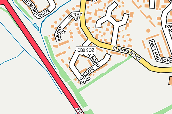 CB9 9QZ map - OS OpenMap – Local (Ordnance Survey)