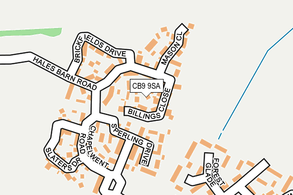 CB9 9SA map - OS OpenMap – Local (Ordnance Survey)