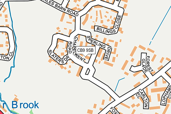CB9 9SB map - OS OpenMap – Local (Ordnance Survey)