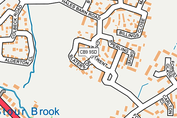 CB9 9SD map - OS OpenMap – Local (Ordnance Survey)