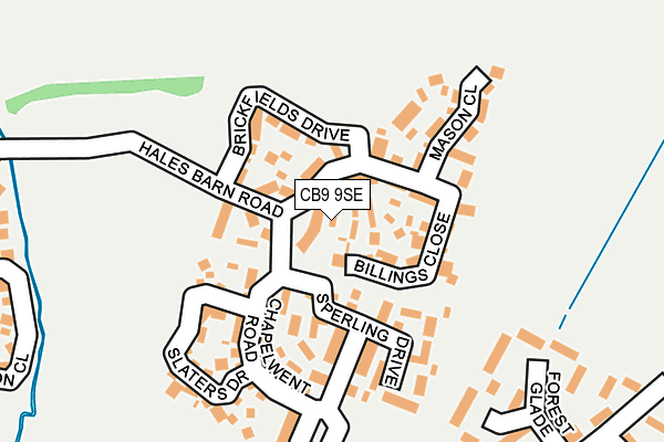 CB9 9SE map - OS OpenMap – Local (Ordnance Survey)