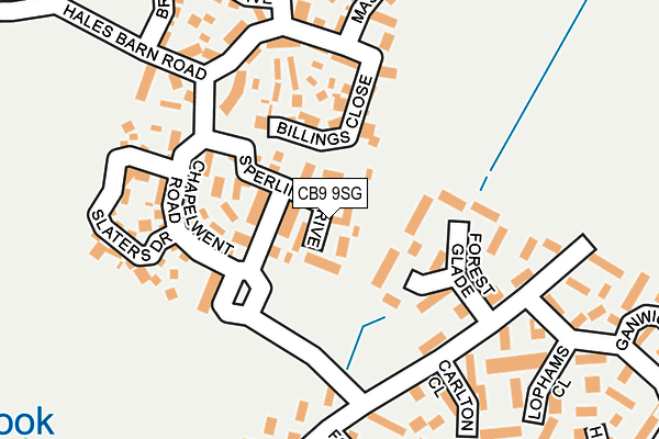 CB9 9SG map - OS OpenMap – Local (Ordnance Survey)