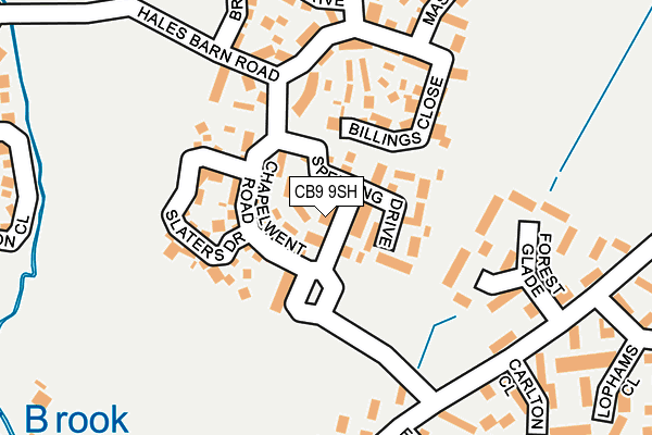 CB9 9SH map - OS OpenMap – Local (Ordnance Survey)