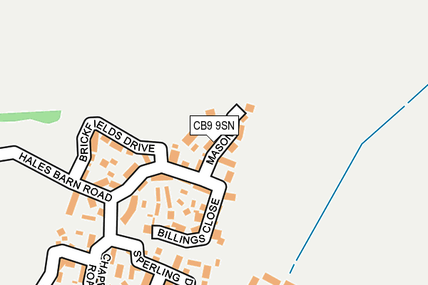 CB9 9SN map - OS OpenMap – Local (Ordnance Survey)