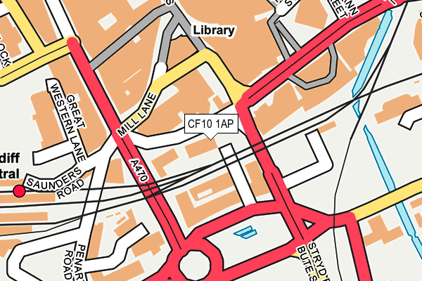 CF10 1AP map - OS OpenMap – Local (Ordnance Survey)