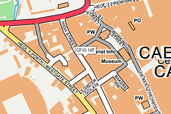 CF10 1AT map - OS OpenMap – Local (Ordnance Survey)