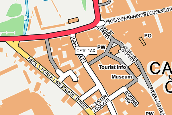 CF10 1AX map - OS OpenMap – Local (Ordnance Survey)