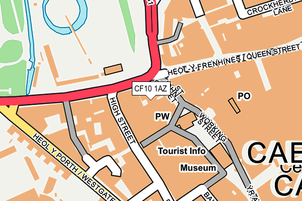 CF10 1AZ map - OS OpenMap – Local (Ordnance Survey)