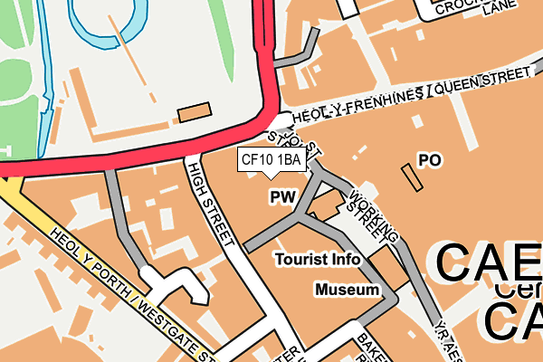 CF10 1BA map - OS OpenMap – Local (Ordnance Survey)