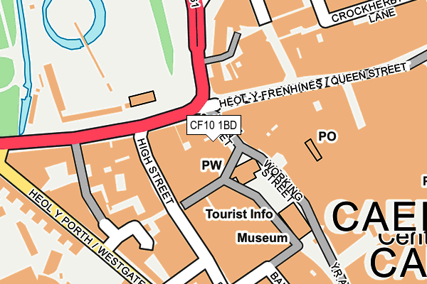 CF10 1BD map - OS OpenMap – Local (Ordnance Survey)