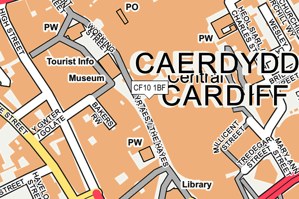 CF10 1BF map - OS OpenMap – Local (Ordnance Survey)