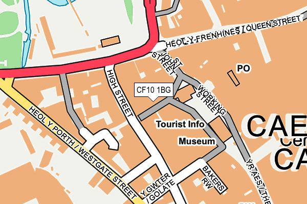 CF10 1BG map - OS OpenMap – Local (Ordnance Survey)