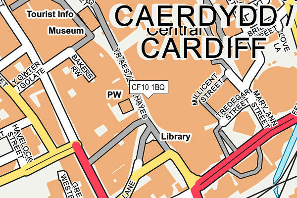 CF10 1BQ map - OS OpenMap – Local (Ordnance Survey)