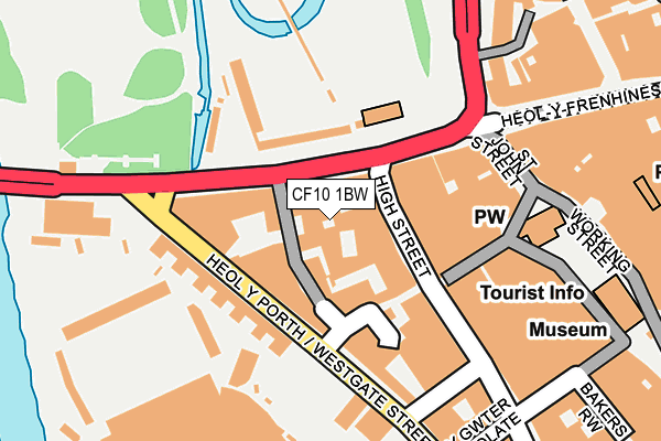 CF10 1BW map - OS OpenMap – Local (Ordnance Survey)