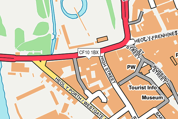 CF10 1BX map - OS OpenMap – Local (Ordnance Survey)