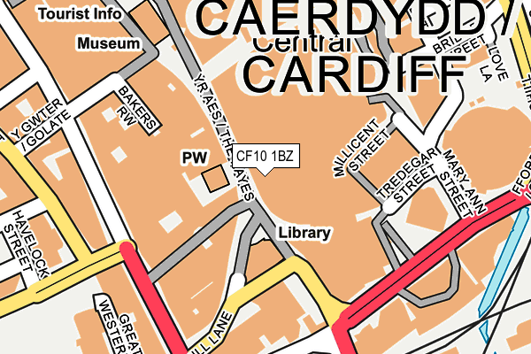 CF10 1BZ map - OS OpenMap – Local (Ordnance Survey)