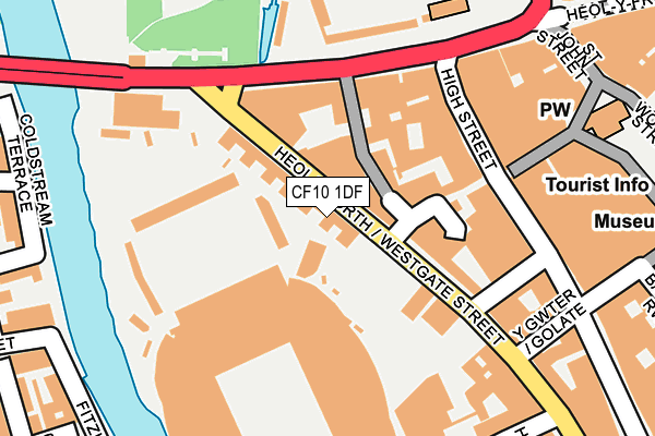 CF10 1DF map - OS OpenMap – Local (Ordnance Survey)