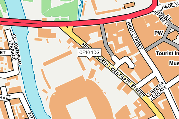 CF10 1DG map - OS OpenMap – Local (Ordnance Survey)