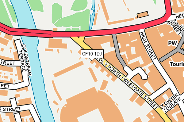 CF10 1DJ map - OS OpenMap – Local (Ordnance Survey)