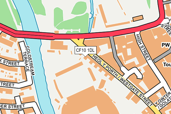 CF10 1DL map - OS OpenMap – Local (Ordnance Survey)