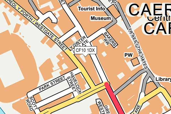 CF10 1DX map - OS OpenMap – Local (Ordnance Survey)