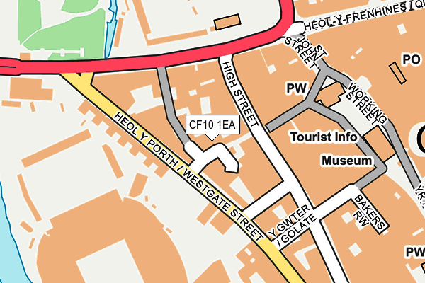 CF10 1EA map - OS OpenMap – Local (Ordnance Survey)