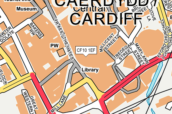 CF10 1EF map - OS OpenMap – Local (Ordnance Survey)