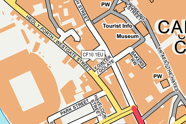 CF10 1EU map - OS OpenMap – Local (Ordnance Survey)