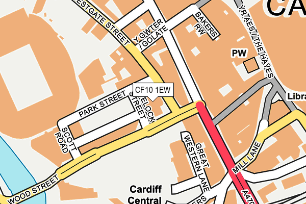 CF10 1EW map - OS OpenMap – Local (Ordnance Survey)