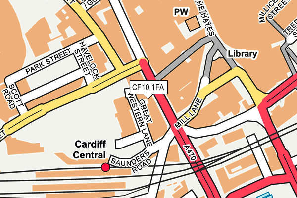 CF10 1FA map - OS OpenMap – Local (Ordnance Survey)